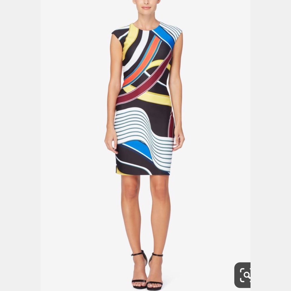 Catherine Malandrino Printed Scuba Sheath Dress